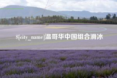 长垣温哥华中国组合滑冰