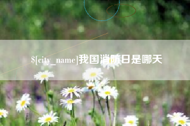 长垣我国消防日是哪天