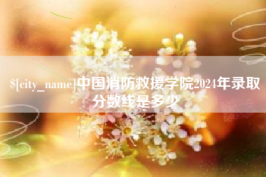 长垣中国消防救援学院2024年录取分数线是多少