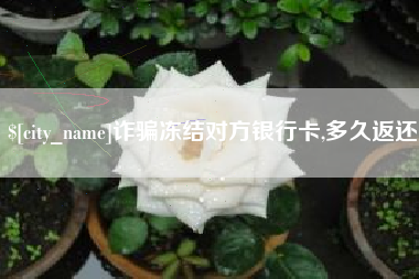 长垣诈骗冻结对方银行卡,多久返还