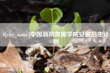 长垣中国消防救援学院安徽招生计划