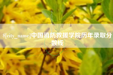 长垣中国消防救援学院历年录取分数线