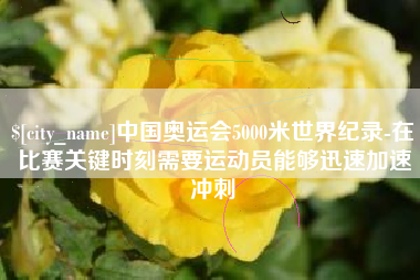 长垣中国奥运会5000米世界纪录-在比赛关键时刻需要运动员能够迅速加速冲刺