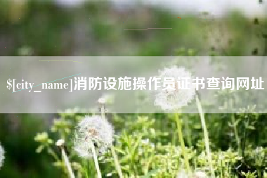 长垣消防设施操作员证书查询网址