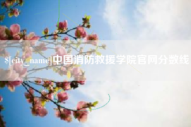 长垣中国消防救援学院官网分数线