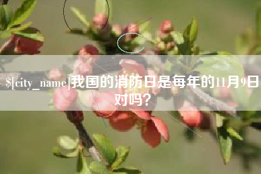 长垣我国的消防日是每年的11月9日对吗？