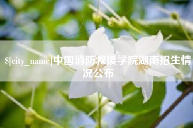 长垣中国消防救援学院湖南招生情况公布