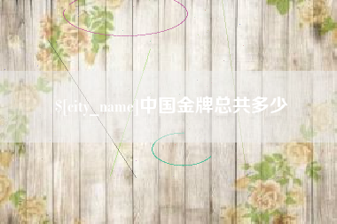 长垣中国金牌总共多少