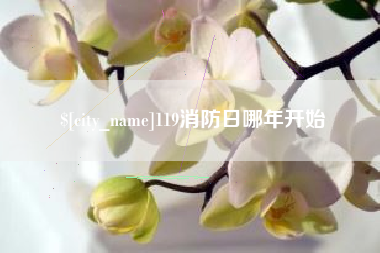 长垣119消防日哪年开始