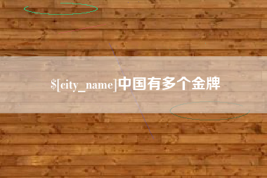 长垣中国有多个金牌