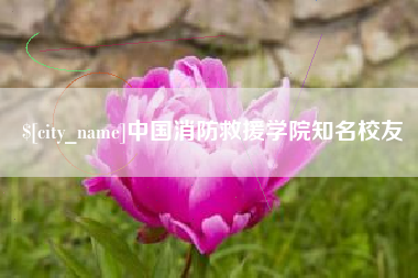 长垣中国消防救援学院知名校友