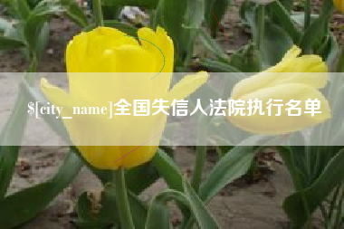 长垣全国失信人法院执行名单