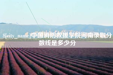 长垣中国消防救援学院河南录取分数线是多少分