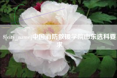 长垣中国消防救援学院山东选科要求