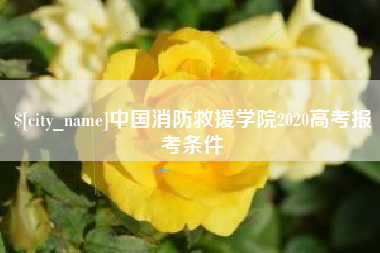 长垣中国消防救援学院2020高考报考条件