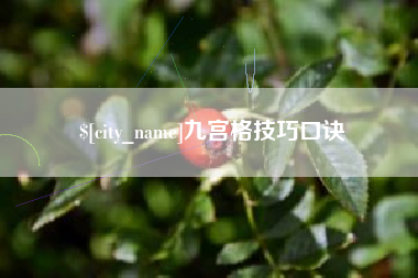 长垣九宫格技巧口诀